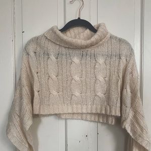 Crop Cable Knit Sweater